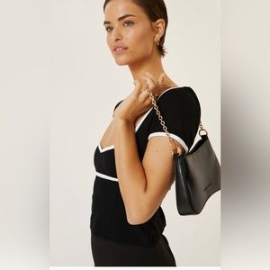 Anthropologie Black and White Women's Top